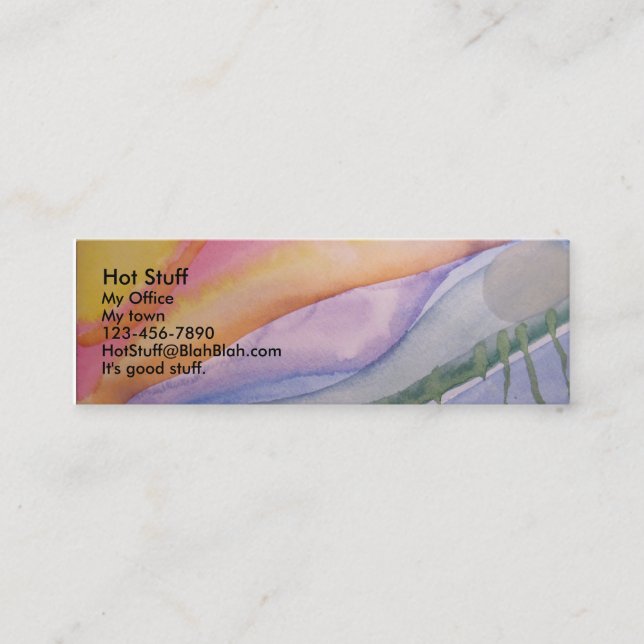 abstract now skinny business card (Front)