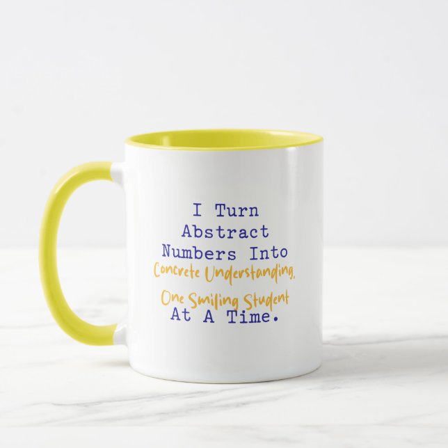 Abstract Numbers Concrete Understanding Math Mug (Left)