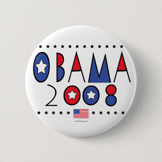 Abstract Obama 2008 6 Cm Round Badge