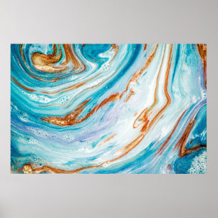 Abstract ocean- ART. Natural Luxury. Style incorpo Poster
