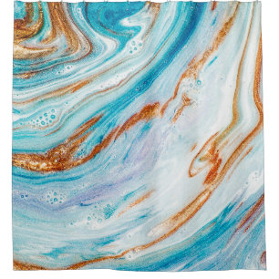 Abstract ocean- ART. Natural Luxury. Style incorpo Shower Curtain