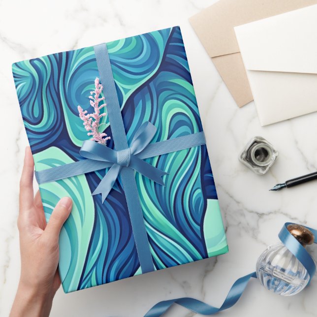 Abstract Ocean Elephant Gradient Wrapping Paper (Gifting)