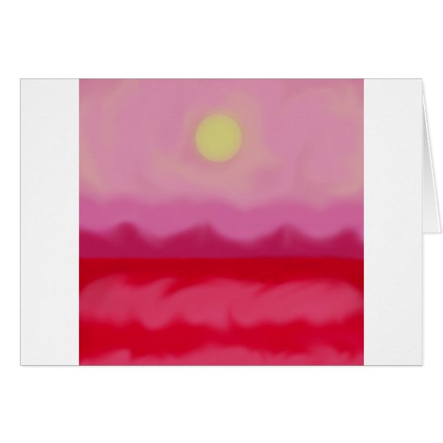 Abstract Ocean Greeting Card (Front Horizontal)