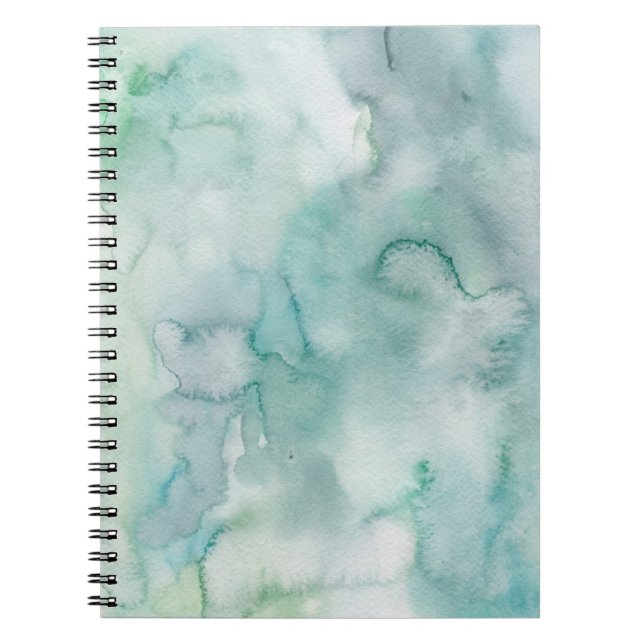 Abstract Ocean-Inspired Watercolor Notebook (Front)