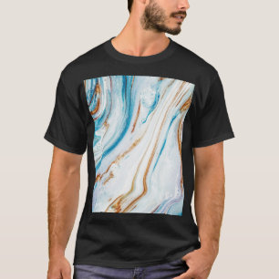 Abstract Ocean Luxury Marble Swirls T-Shirt