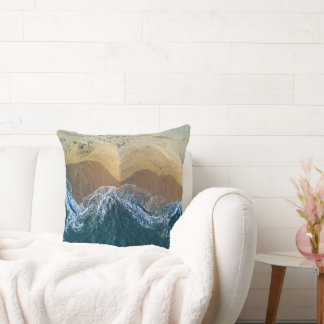 Abstract Ocean & Mountain Throw Pillow | Modern Co
