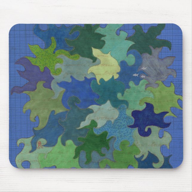 Abstract ocean mousepad (Front)