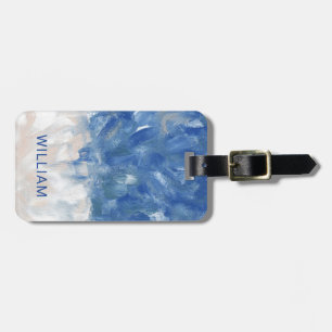 Abstract Ocean Personalised Name  Luggage Tag