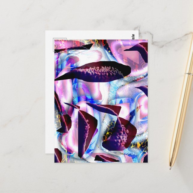 Abstract Ocean Postcard (Front/Back In Situ)