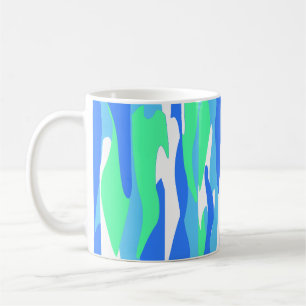 Abstract Ocean Tones Inspired Organic Flow Coffee Mug