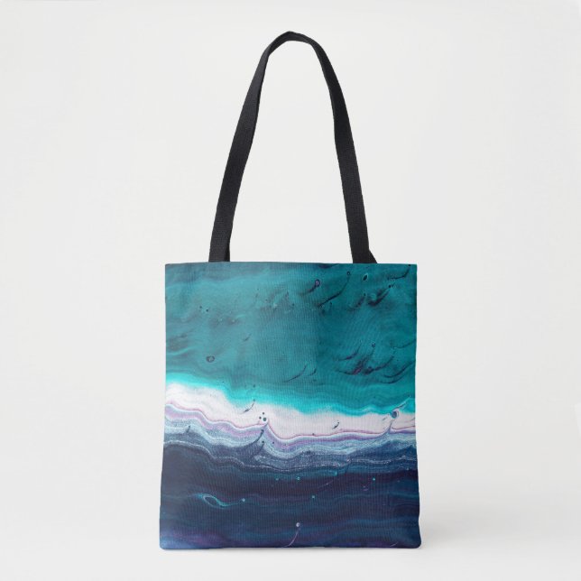 Abstract Ocean Tote Bag (Front)