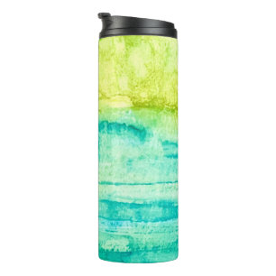 Abstract Ocean Watercolor Art Thermal Tumbler