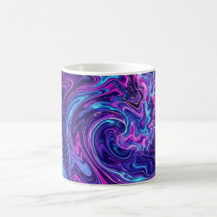 Abstract Ocean Wave Cosmic Purple Coffee Mug