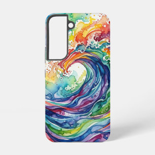 Abstract Ocean Wave Rainbow Samsung Cases