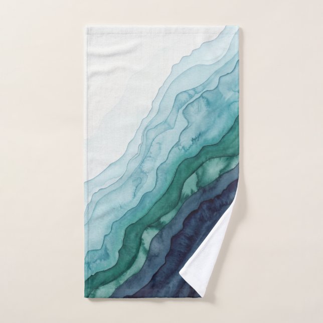 Abstract Ocean Waves Bath Towel Set (Hand Towel)