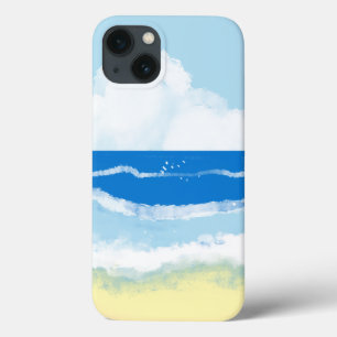 Abstract Ocean Waves & Beach Phone Case