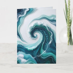 abstract ocean waves card