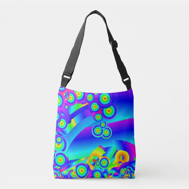 Abstract Ocean waves   Crossbody Bag (Front)