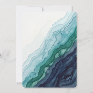 Abstract Ocean Waves Invitation