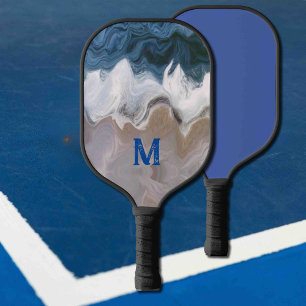Abstract Ocean Waves – Personalised Pickleball Paddle
