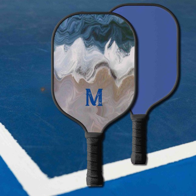 Abstract Ocean Waves – Personalised  Pickleball Paddle (Creator Uploaded)