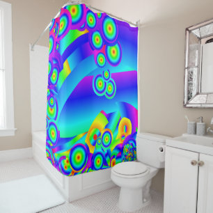 Abstract Ocean waves Shower Curtain