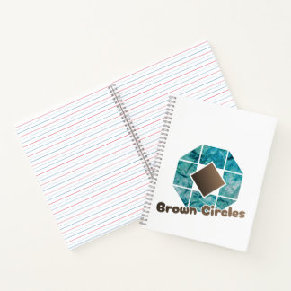 Abstract Octagon with Brown Square and Opposite Ci Notebook