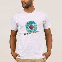 Abstract Octagon with Brown Square and Opposite Ci