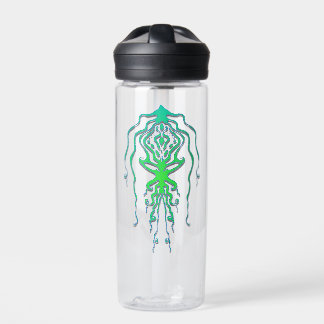 Abstract Octopus Tribal Squid Tattoo Design Water Bottle