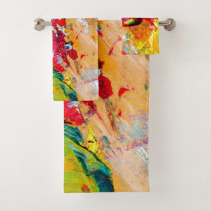 Abstract Of Artist Palette Bath Towel Set