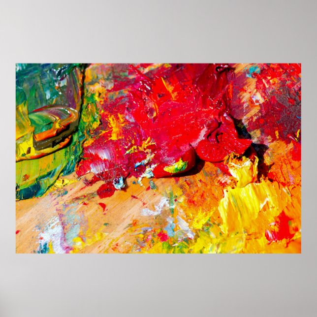 Abstract Of Artist Palette Poster (Front)