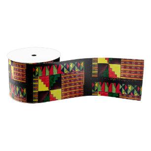 Abstract Of Beautiful Colours Of Africa Grosgrain Ribbon