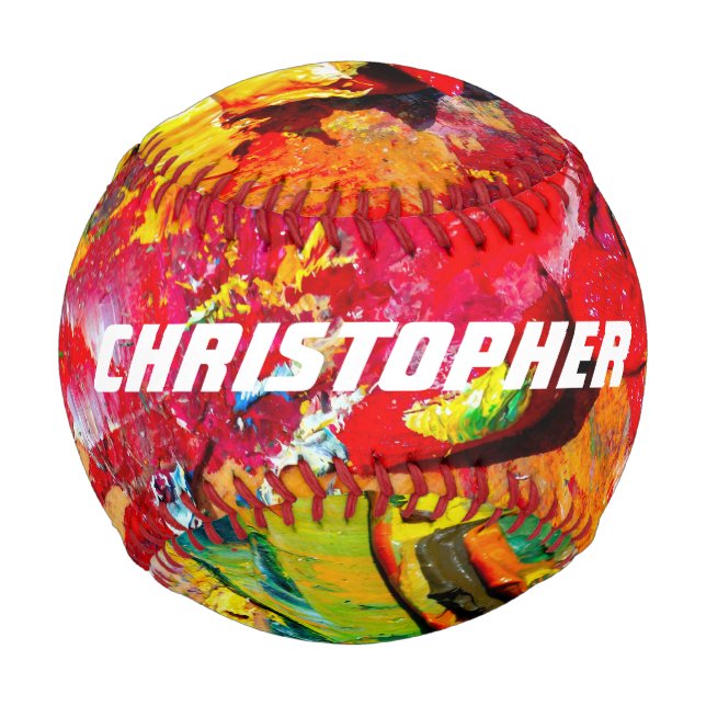 Abstract Of Cheerful Artist Palette Baseball (Front)