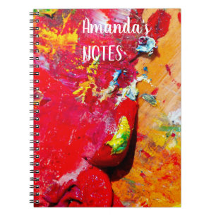 Abstract Of Cheerful Artist Palette Notebook