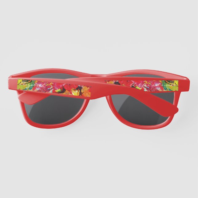 Abstract Of Cheerful Artist Palette Sunglasses (Back)
