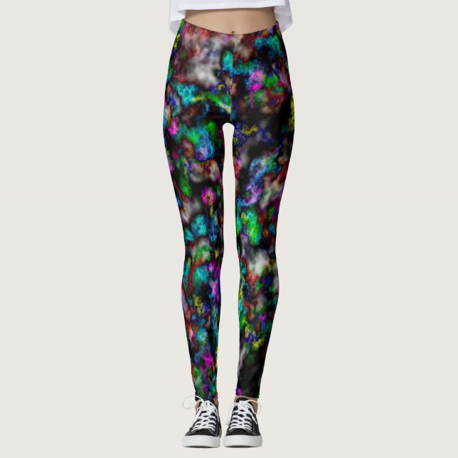 Abstract of Colour Clouds Leggings (Front)