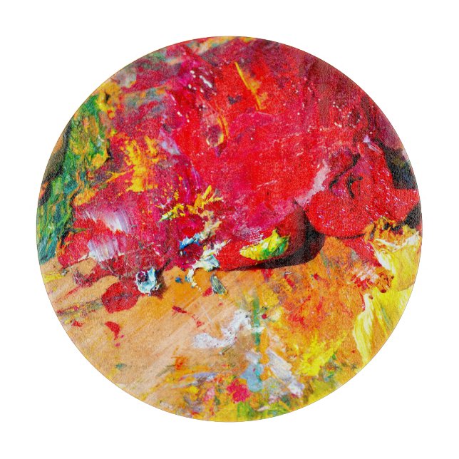 Abstract Of Colourful Artist Palette Cutting Board (Front)