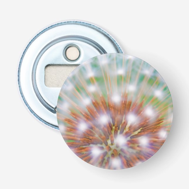 Abstract of dandelion seed head bottle opener (Front)