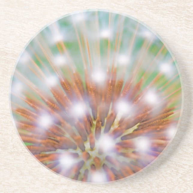 Abstract of dandelion seed head coaster (Front)