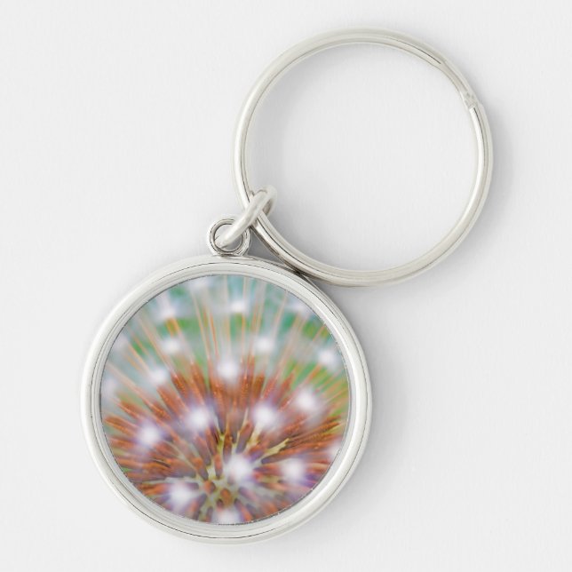 Abstract of dandelion seed head key ring (Front)