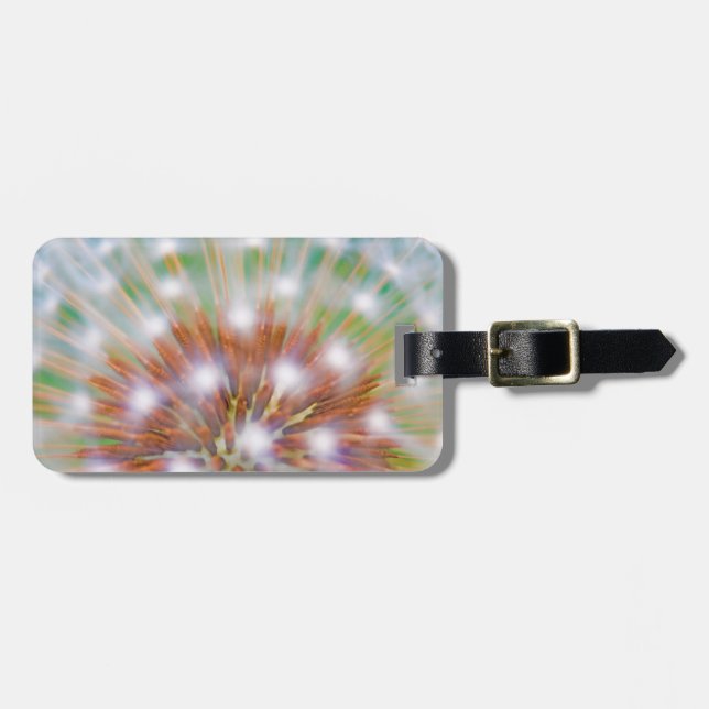 Abstract of dandelion seed head luggage tag (Front Horizontal)
