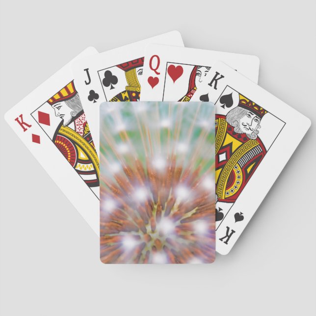 Abstract of dandelion seed head playing cards (Back)
