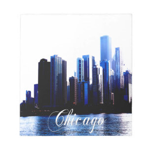Abstract of Downtown Chicago effects Notepad