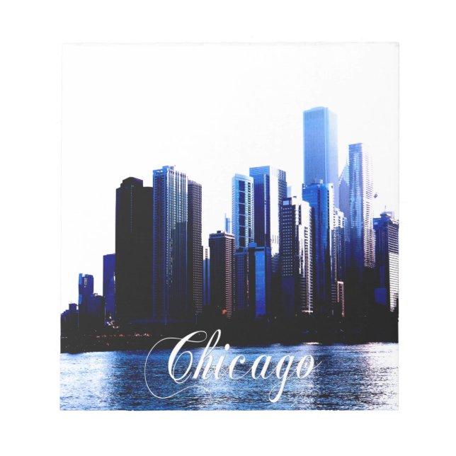 Abstract of Downtown Chicago effects Notepad (Front)