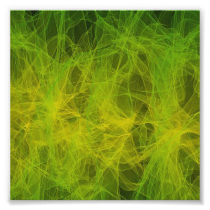 Abstract of green and yellow lights photo print