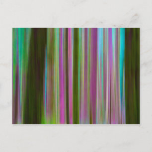 Abstract of Hoh Rain Forest at Dusk   Washington Postcard