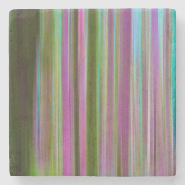 Abstract of Hoh Rain Forest at Dusk | Washington Stone Coaster (Front)