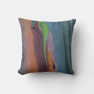 Abstract Of Rainbow Gum Tree Cushion