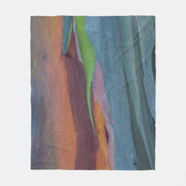 Abstract Of Rainbow Gum Tree Fleece Blanket (Front)