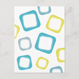 Abstract Off-balance Squares Design Postcard